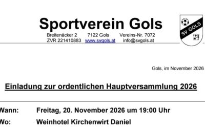 Ordentliche Hauptversammlung 2026